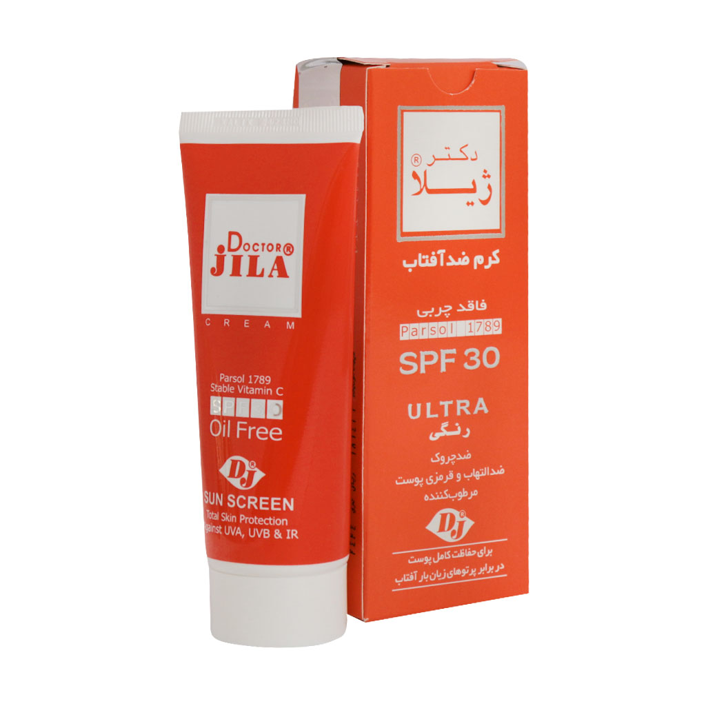 کرم ضدآفتاب رنگی فاقد چربی SPF30 دکتر ژیلا SUN SCREEN CREAM OIL FREE SPF 30 TINTED DOCTOR JILA