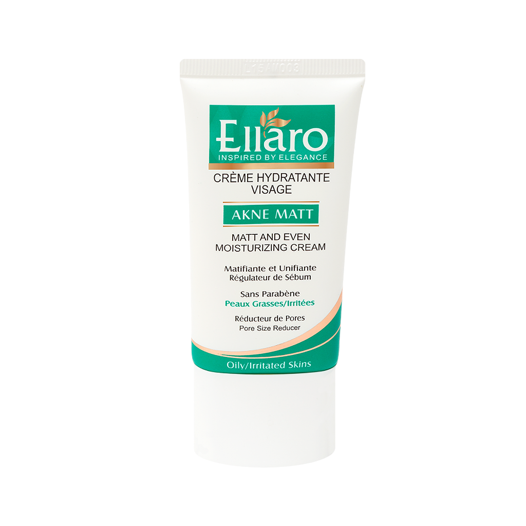 کرم مرطوب کننده آکنه مات الارو MATT AND EVEN MOISTURIZING CREAM AKNE MATT ELLARO