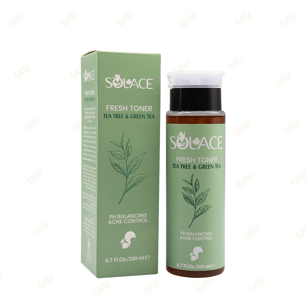تونر صورت چای سبز و درخت چای سولس Tea Tree And Green Fresh Toner Solace