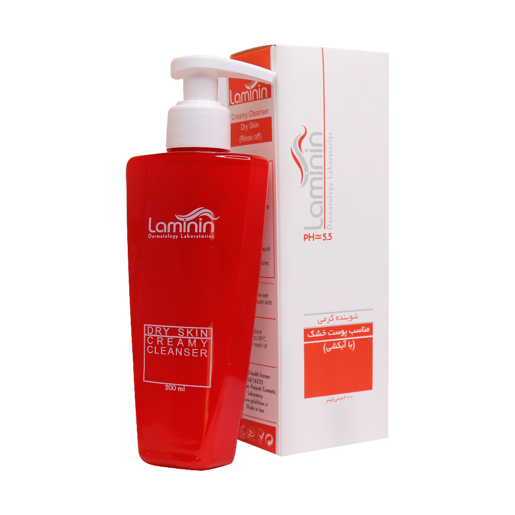 شوینده کرمی لامینین مناسب پوست خشک و حساس Laminin Liquid Syndet For Dry & Sensitive Skin