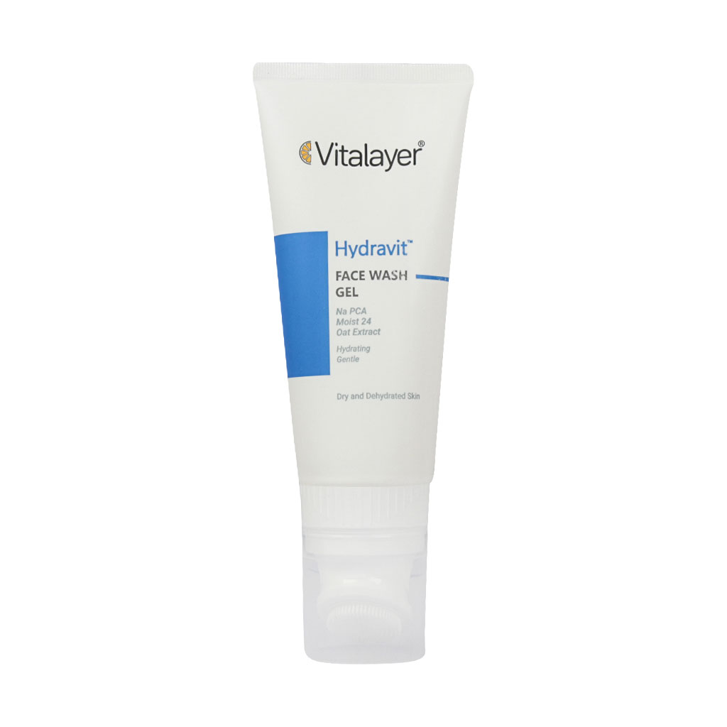 ژل شستشوی صورت هیدراویت ویتالیر مناسب پوست خشک Vitalayer hydravit face gel wash