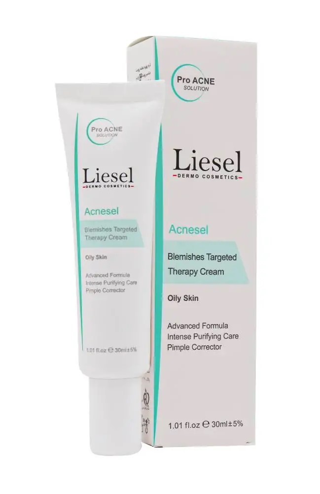 کرم بهبود دهنده پوست جوش دار لايسل Liesel Acnesel Blemishes Targeted Cream