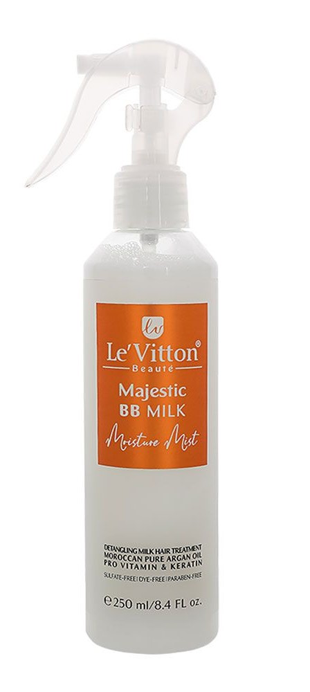 محلول نرم کننده مو روغن آرگان مدل Majestic BB MILK لویتون